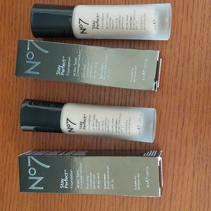 TWO No7 Stay Perfect Foundation Shade Cool Vanilla, 1OZ EA